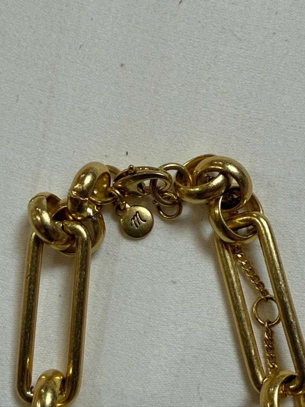 Madewell Gold-Tone Rectangular Link Necklace - Picture 2 of 3